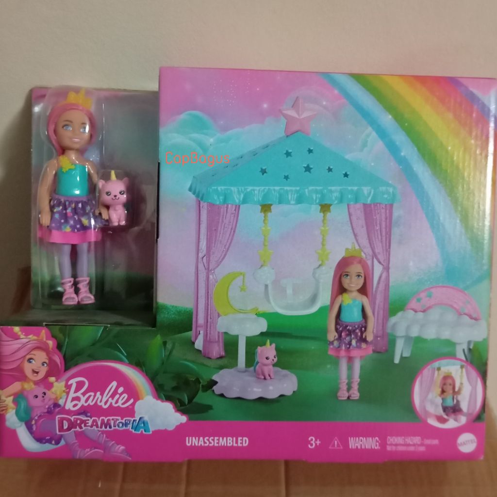 Barbie Club CHELSEA SWING GAZEBO PLAYSET MATTEL barbie mini ayunan gasebo golf set original kelly go