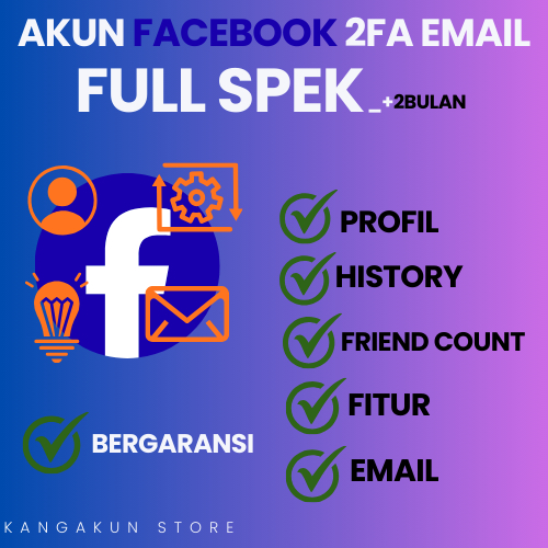 AKUN FACEBOOK 2FA FULL SPEK (umur akun ± 2 bulan)