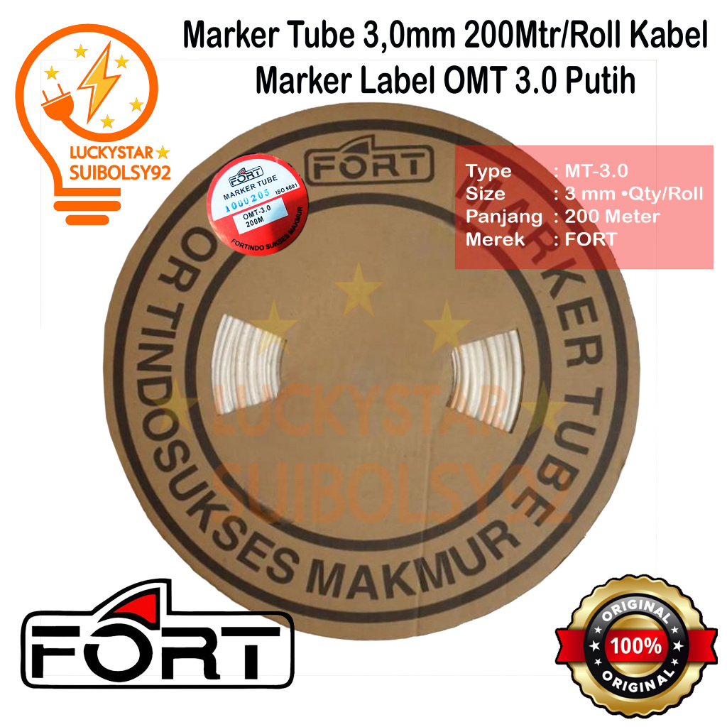 MARKER TUBE MARKING TUBE KABEL MARKER OMT MT-3 FORT 200 METER