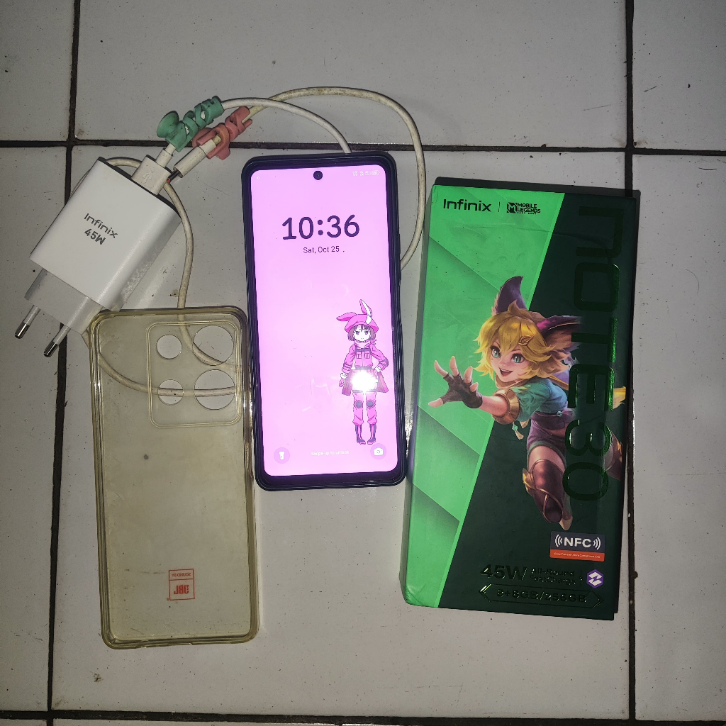 Infinix Note 30 8/256 Hitam Fullset Ori Bawaan Second Bekas Seken