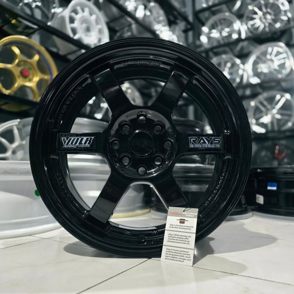 velg te37 ring 16 lebar 7 pcd 4x100 - 4x114,3 velg racing r16 avanza Xenia velg mobil ring 16 velg W