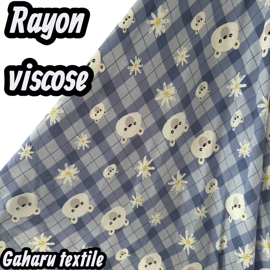 kain katun rayon viscose - rayon motif - rayon meteran {RYO}