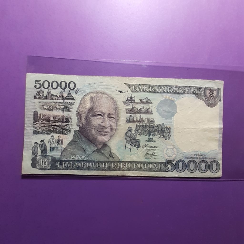 Uang kuno 50000 rupiah suharto
