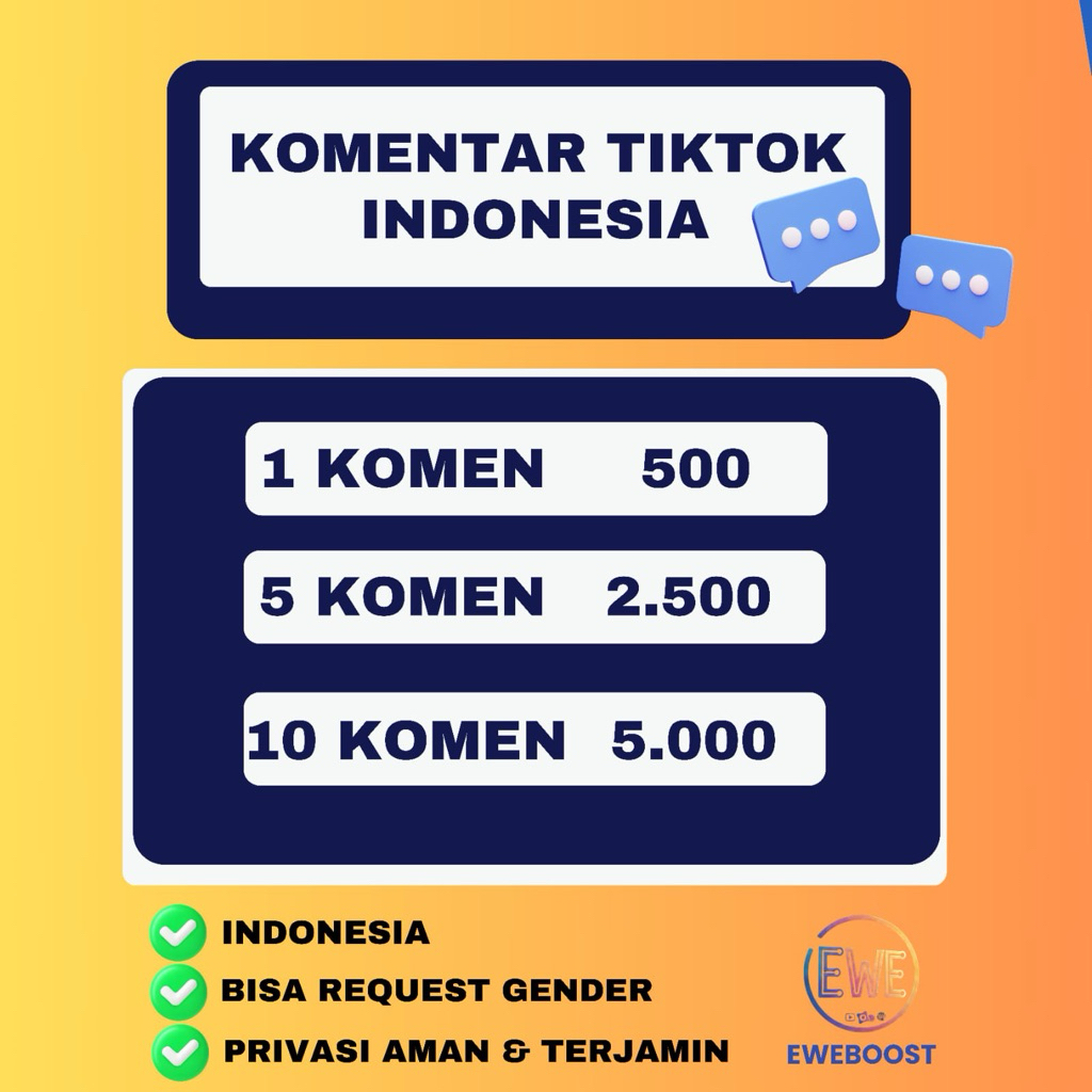 Komentar Tiktok Indonesia Murah
