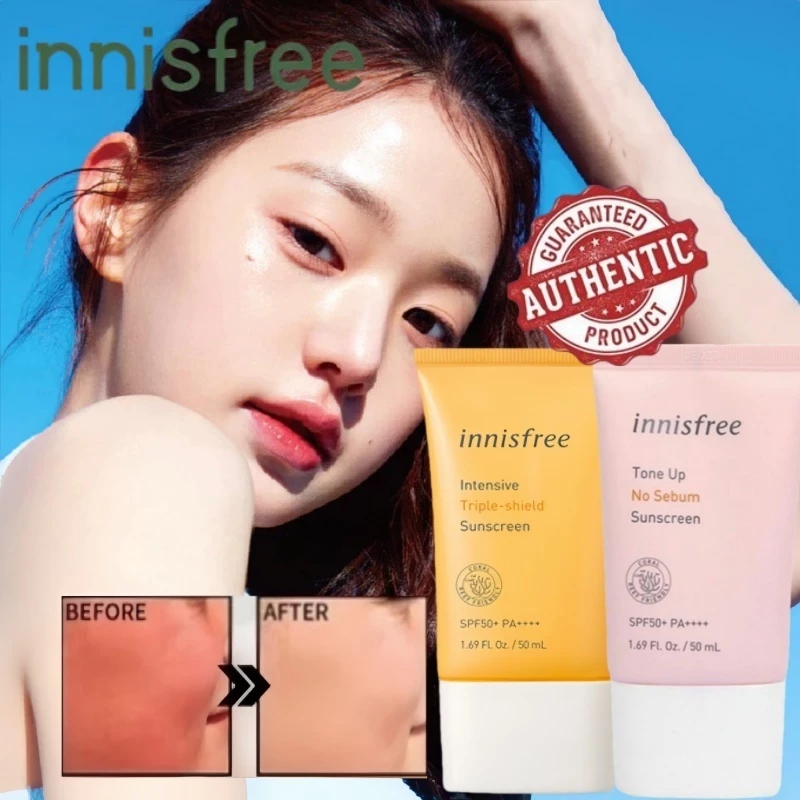 100% Original  Innisfree Sunscreen 50ml / Innisfree Intensive Triple Shield Sunscreen SPF50+ PA++++ 
