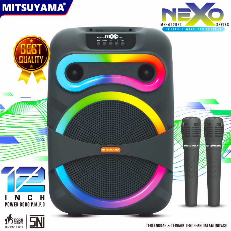 Speaker Bluetooth Portable MITSUYAMA NEXO/LUXE SERIES - FULLBASS | 12" Woofer