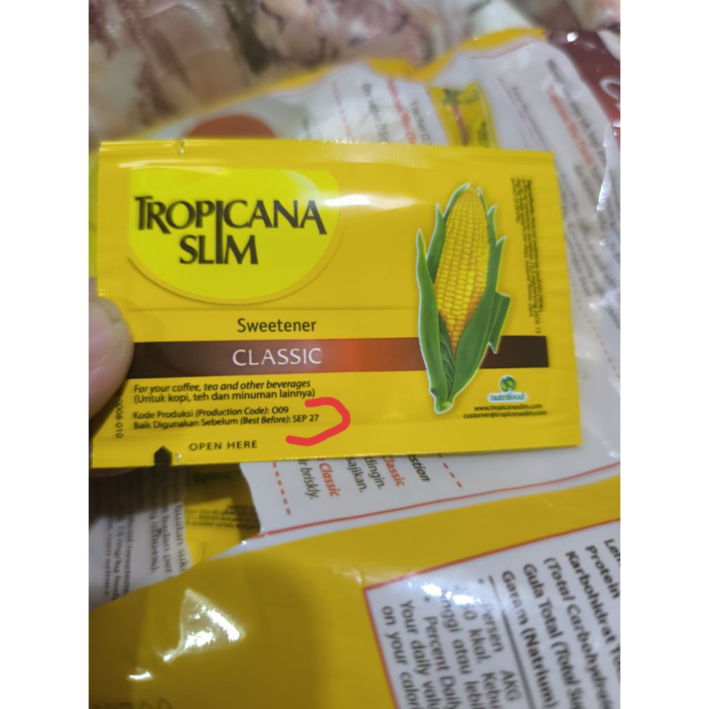 Tropicana slim classic kemasan repack/ gula tropicana slim repack/ gula jagung/ pemanis sachet