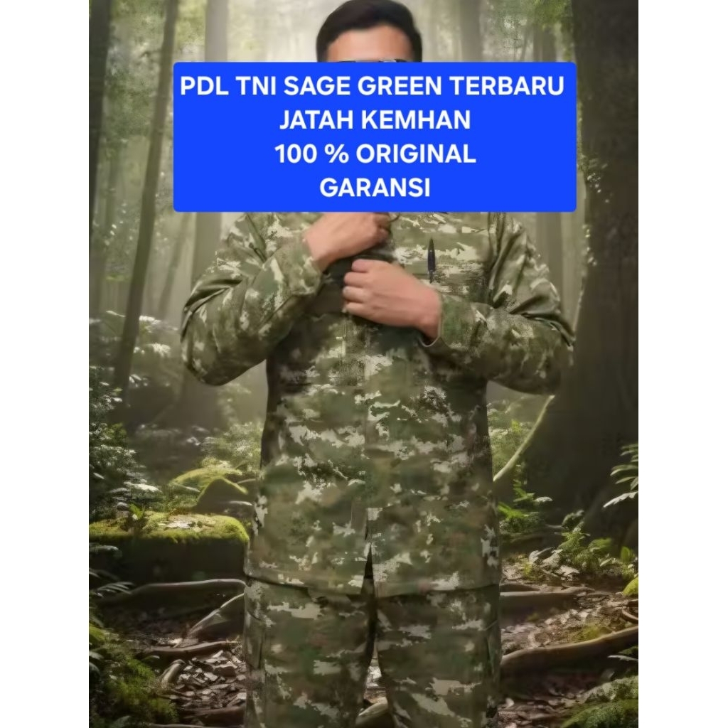 (Promo) Baju PDL TNI SAGE GREEN Asli Jatah Kemhan