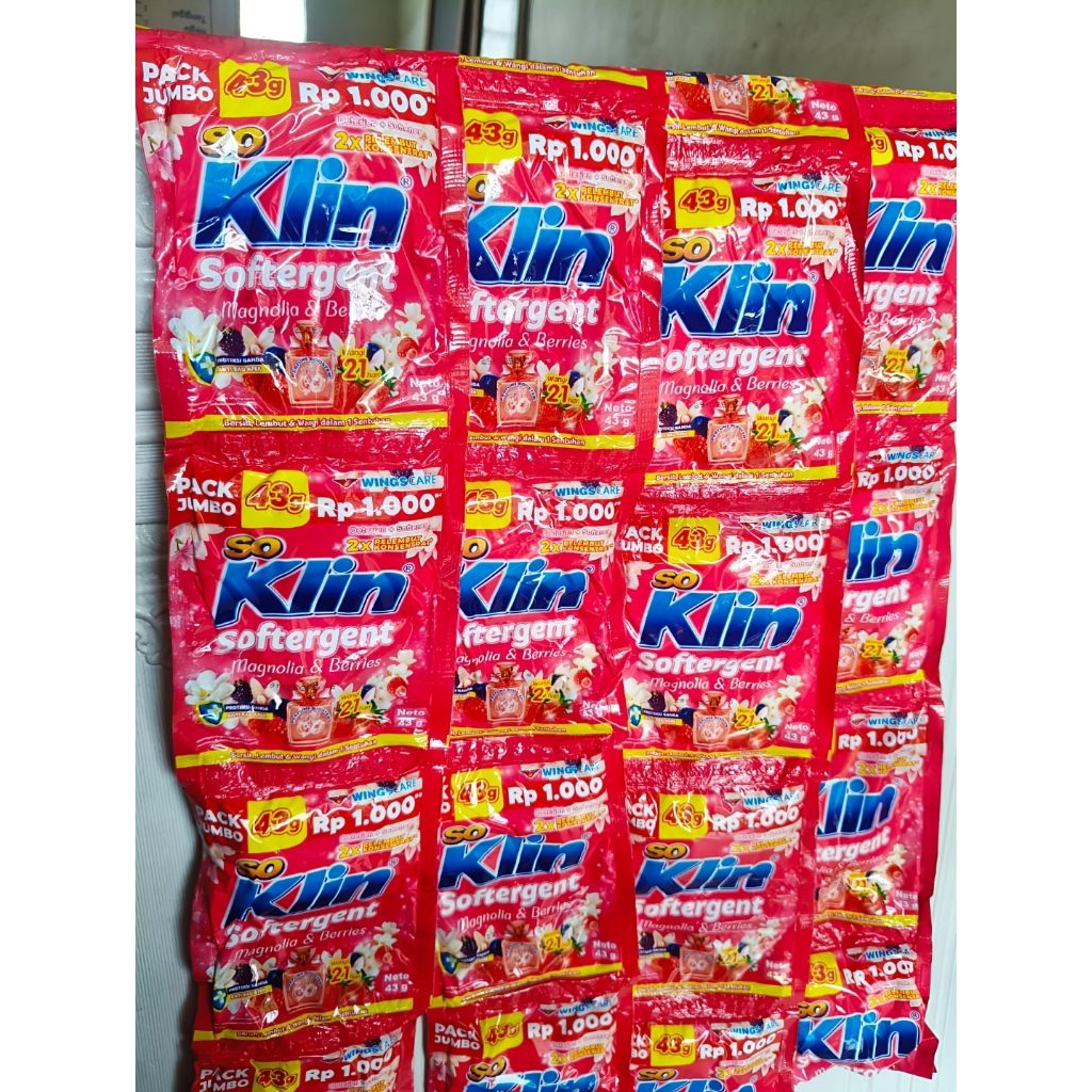 1DUS DETERGENT SOKLIN 1000AN SACHET BUBUK