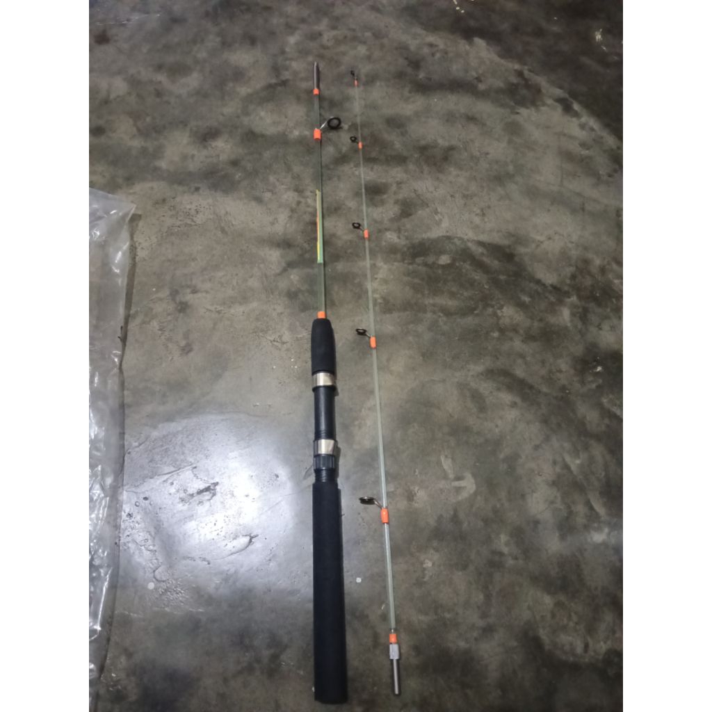 Joran Fiber Solid Transparan padat pakai drat robbit GLASS panjang 165 dan 180