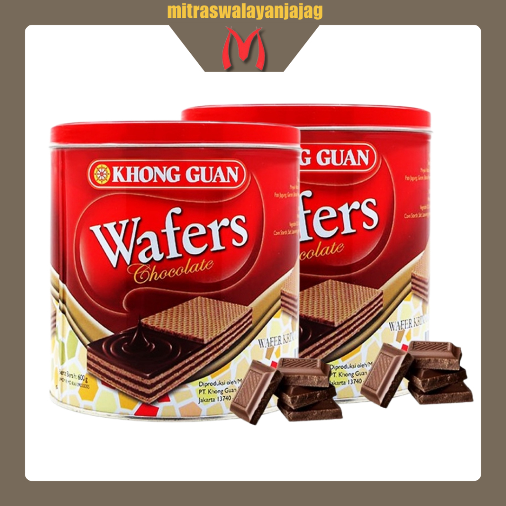 [Satuan & DUS] Khong Guan Wafer Coklat 600gr Kemasan Kaleng | Kue Lebaran | Kue Kering |