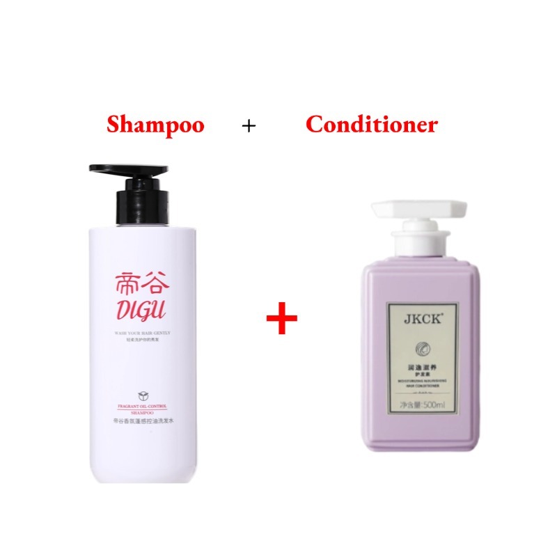 JKCK DIGU Set Shampoo Conditioner Membuat Minyak Pengendalian Rambut yang Lembut dan Tahan
