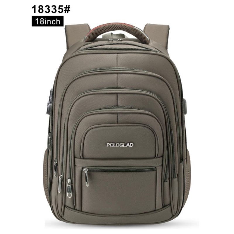 TAS RANSEL POLO GLAD UKURAN 18 INCI ,COCOK BUAT TAS KERJA DAN SEKOLAH UNTUK BUAT PRIA WANITA