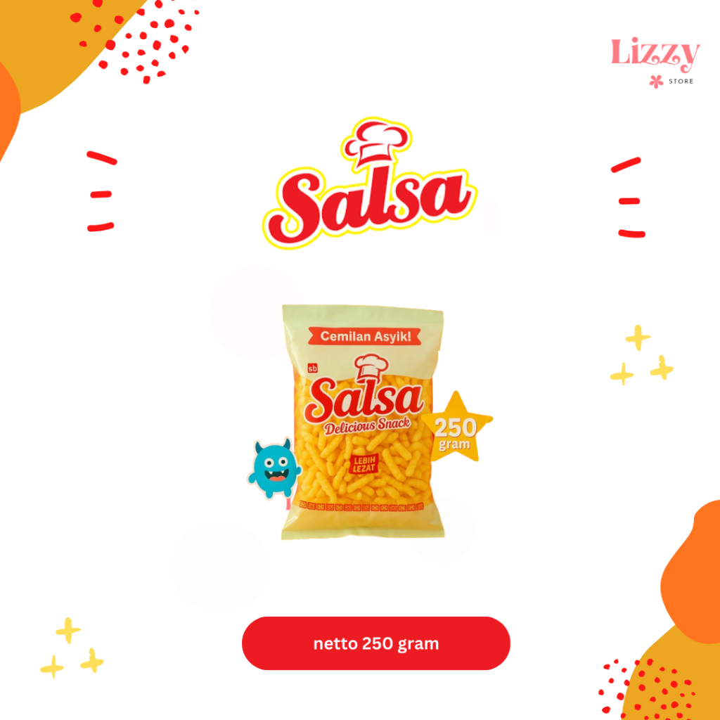 SALSA SNACK MILENIAL 250gr / Snack Renyah Twist Corn Jagung Bakar Gurih Camilan Enak Snack Ringan Mu