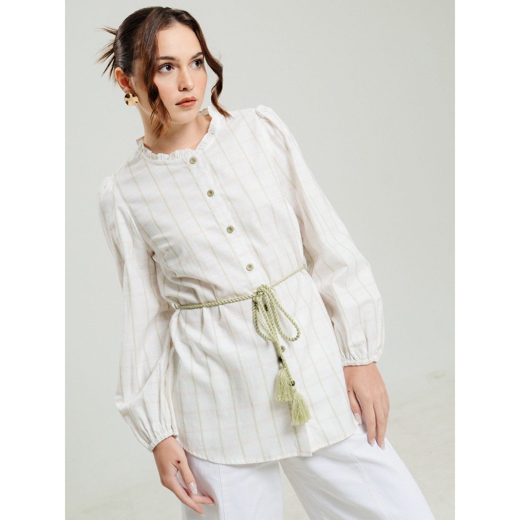 EXIT Alifya Blouse |Kemeja Wanita - Atasan Lengan Panjang