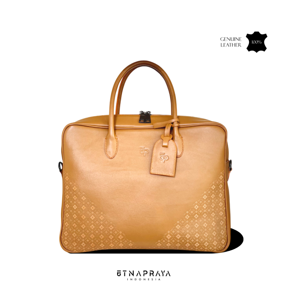 ETNAPRAYA Nala bag Tas Kulit Asli Tas Kerja Tas Selempang Kawung