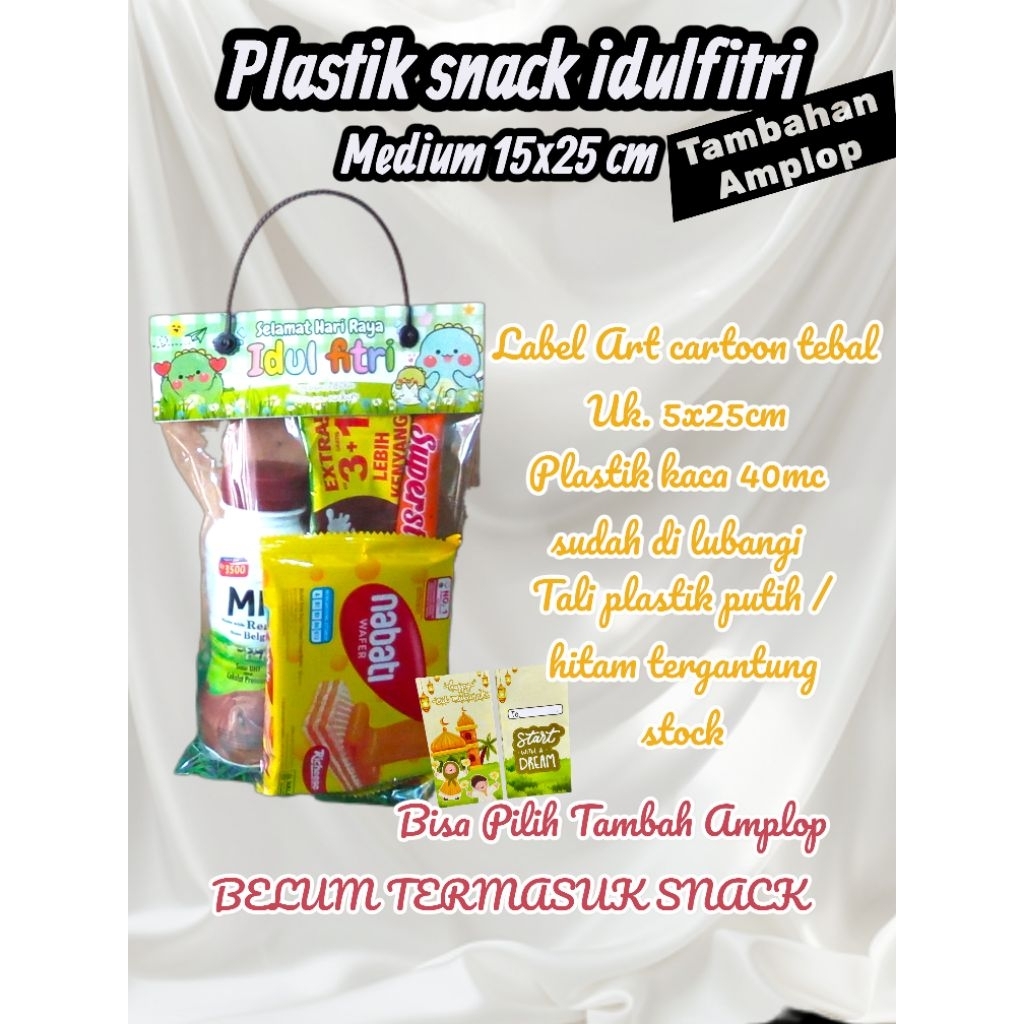(10PCS) PLASTIK SNACK LEBARAN IDUL FITRI/ Tas Snack Lebaran/ Tas Plastik Hampers Idul fitri