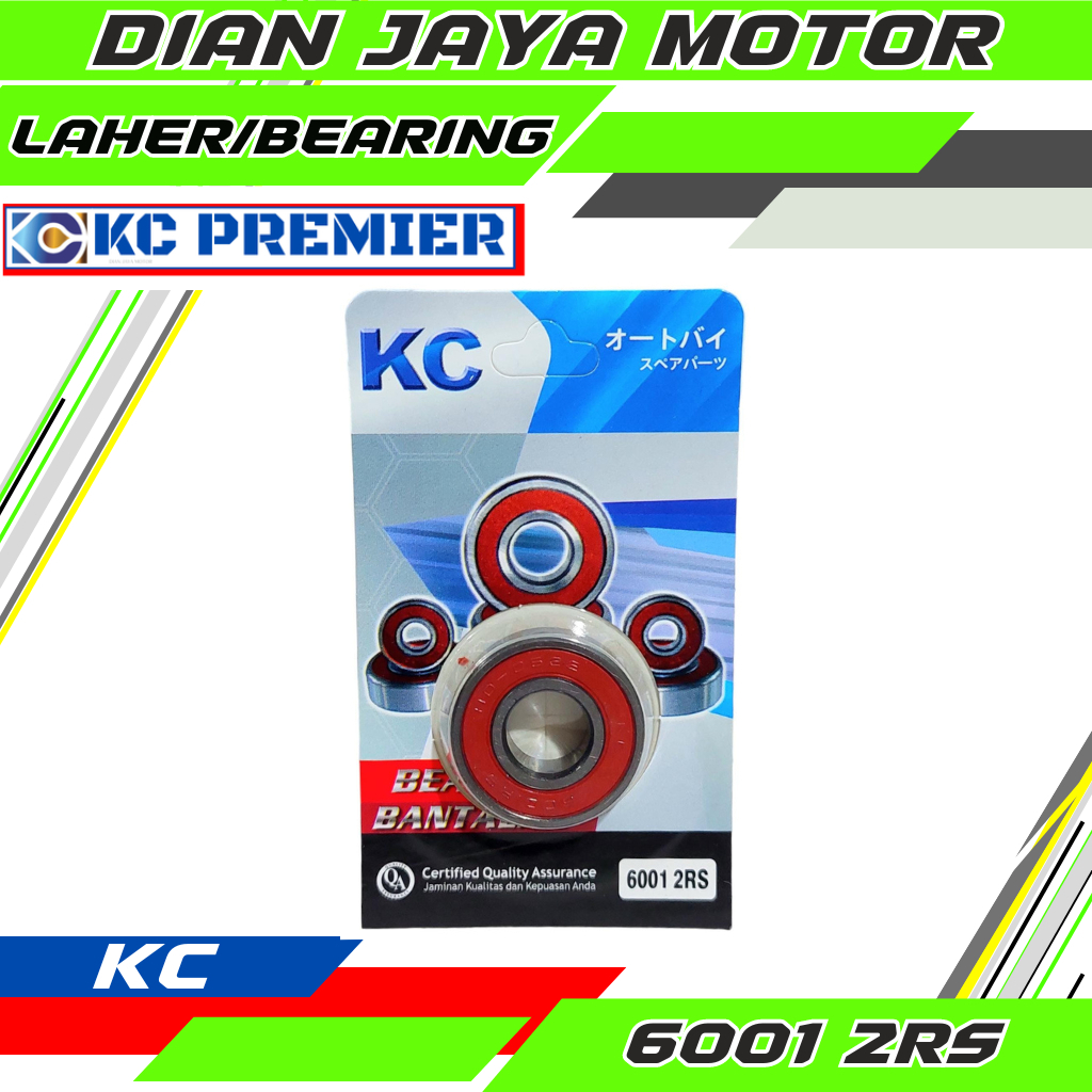 Bearing Laher 6001 2RS KC Premier Bering Laker Laher Waterpump Vario 125 Vario 150 DIAN JAYA MOTOR