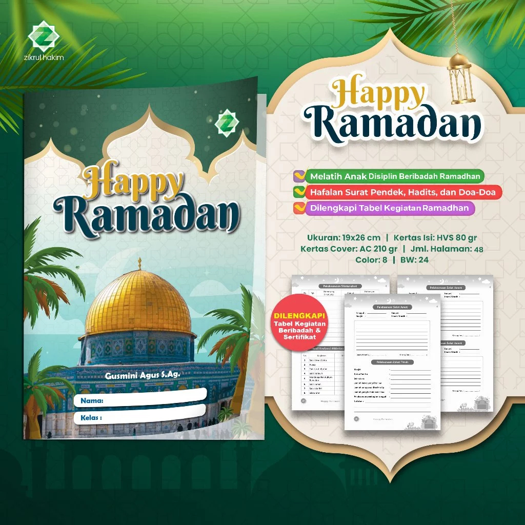 Agenda Ramadhan - HAPPY RAMADHAN - Buku Kegiatan Ramadhan SD SMP