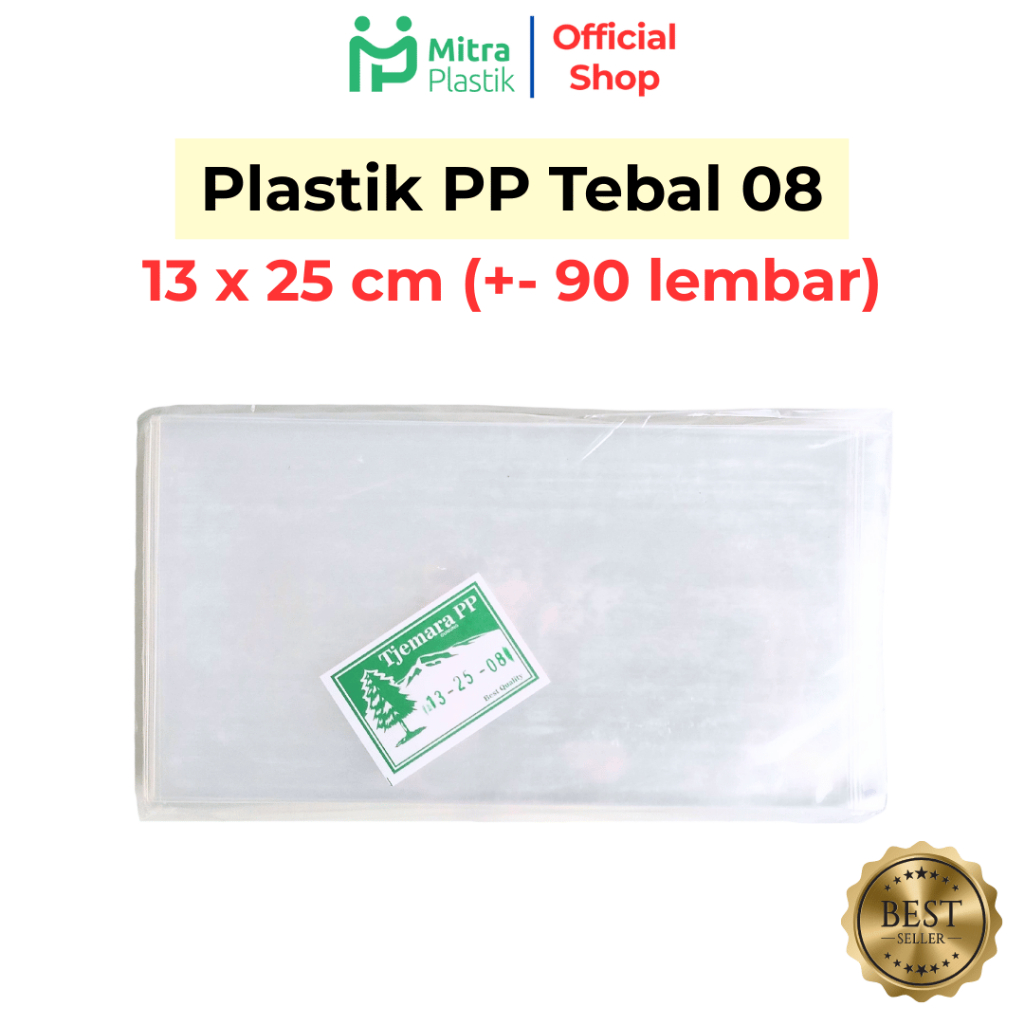 Plastik PP 13x25 Tebal 08 Kantong Plastik Bening Snack Keripik Tebal Transparan
