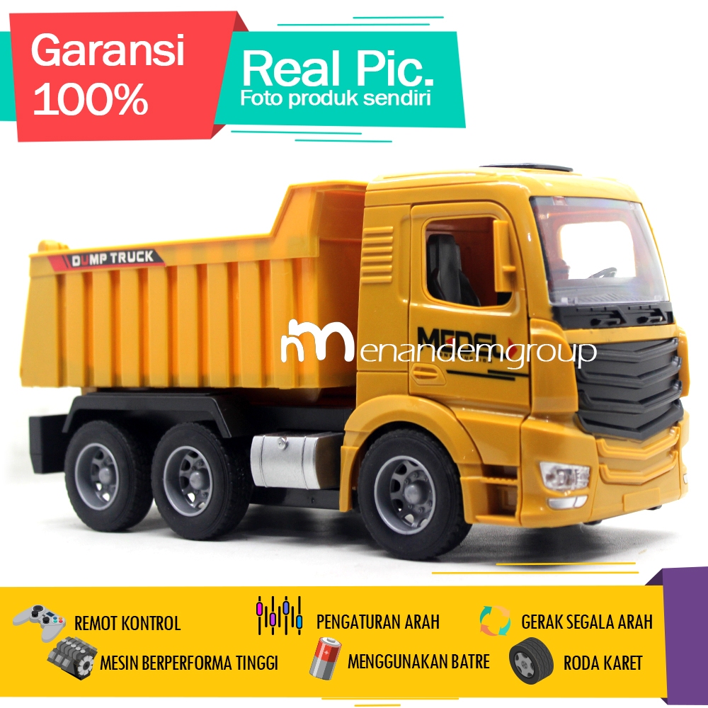 Mainan Mobil Remot Kontrol Truk Fuso Alat Berat Konstruksi Beko Excavator Dump