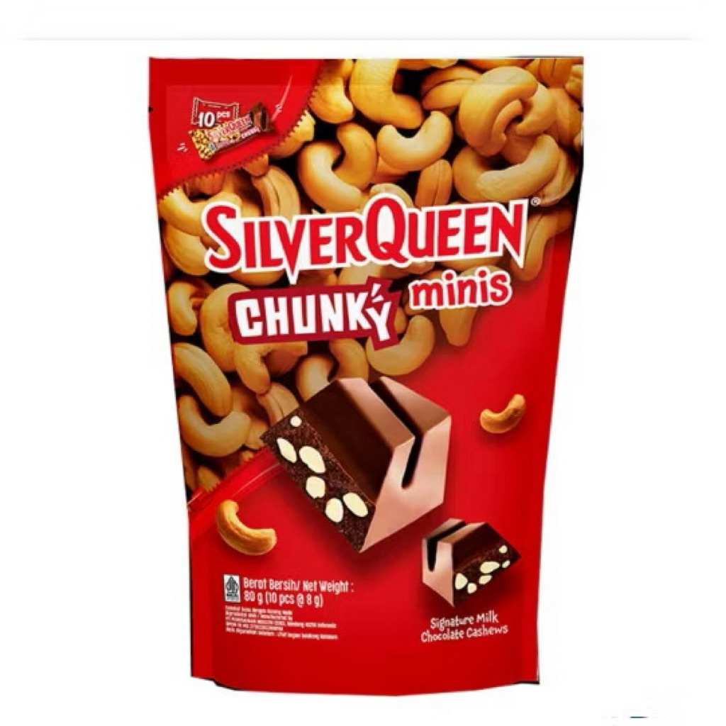 Silverqueen Chunky Minis POUCH share PAC 10x8 gram