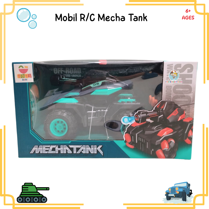 Mainan RC Remote Control Mecha Tank Bisa Nembak Baterai Charge Mainan Anak Mobil Remote Control