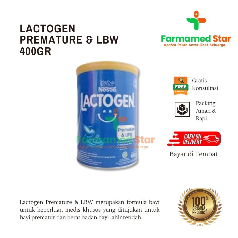 Lactogen Premature & BBLR 400g - Susu Formula Medis untuk Bayi Prematur dan BBLR