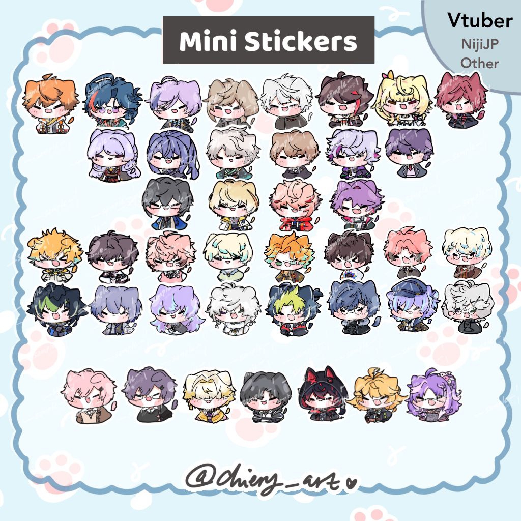 Vtuber Nijisanji JP Mini Sticker