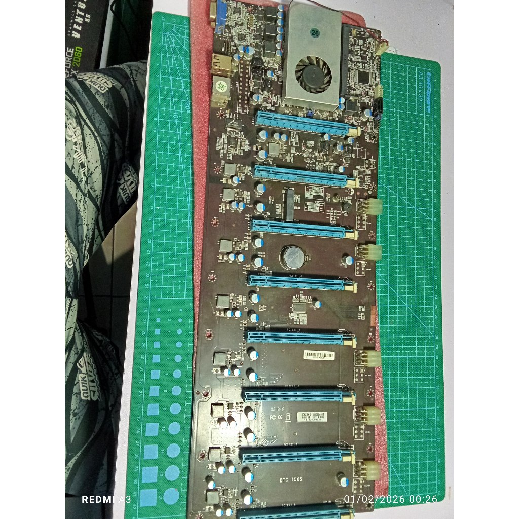 BTC IC65 cryptocurrency mining motherboard