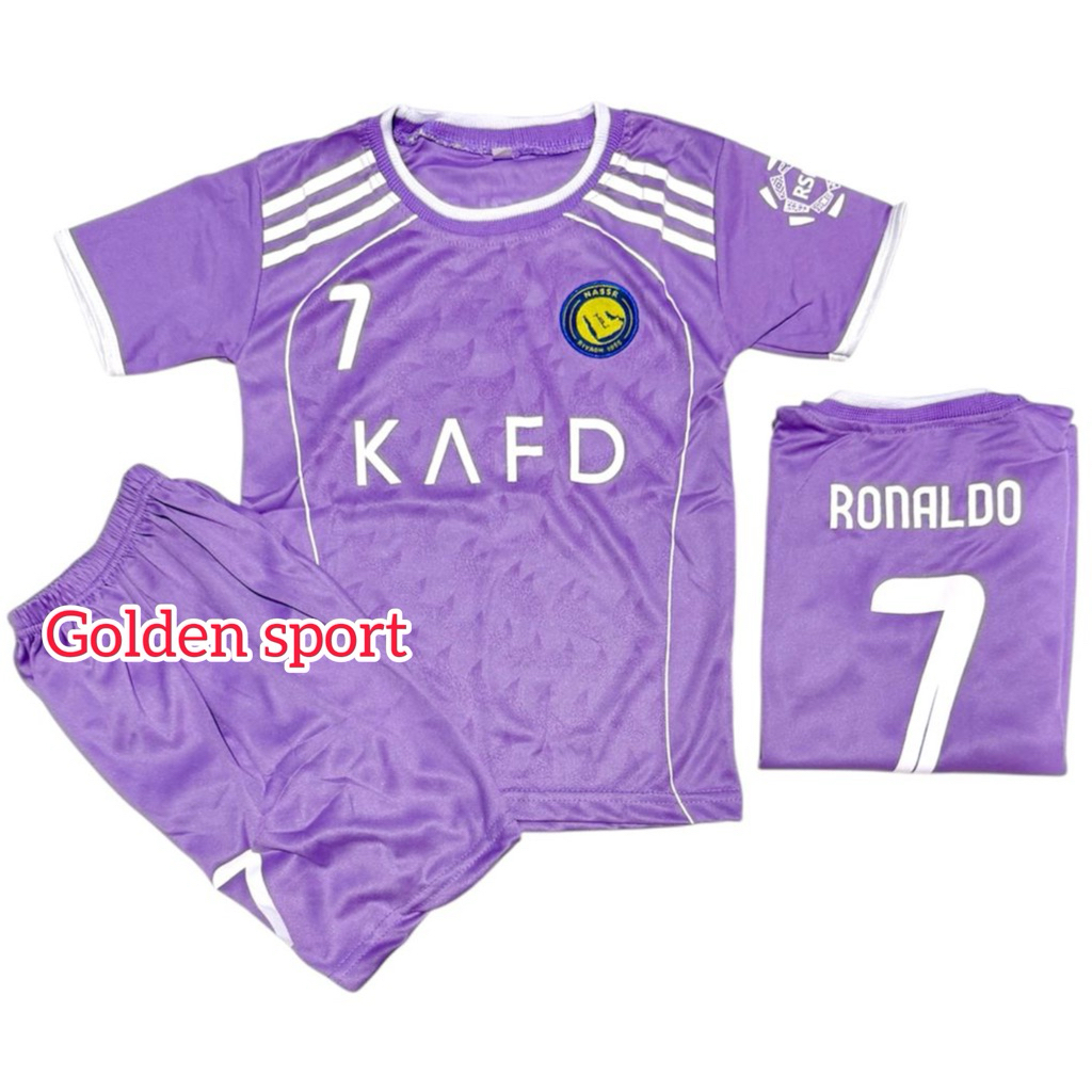 JERSEY BOLA ANAK AL NASSR TERBARU/STELAN BAJU BOLA ANAK AL NASSR/KAOS BOLA ANAK TERMURAH