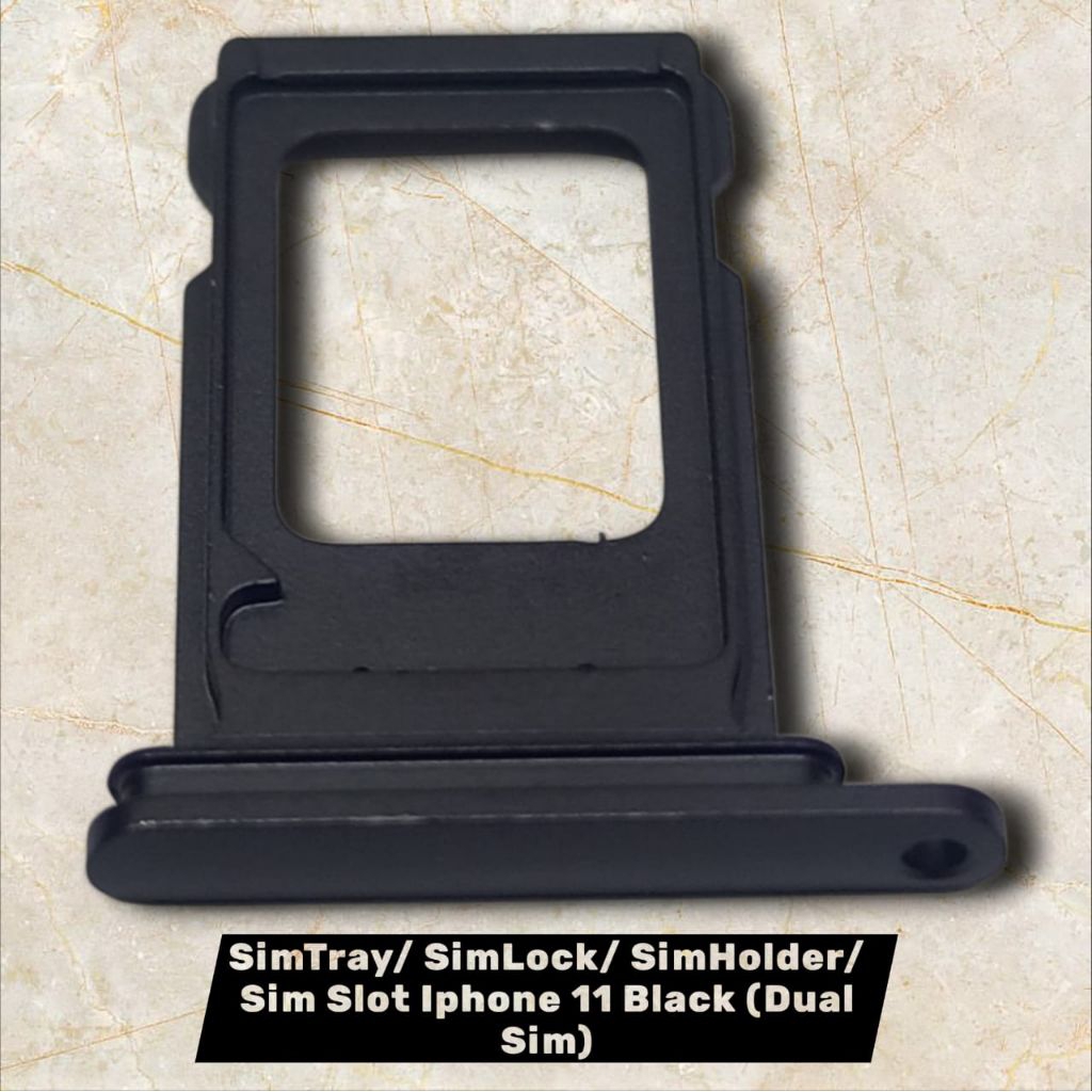 SimTray/ SimLock/ SimHolder/ Sim Slot Iphone 11 Black Dual Sim)