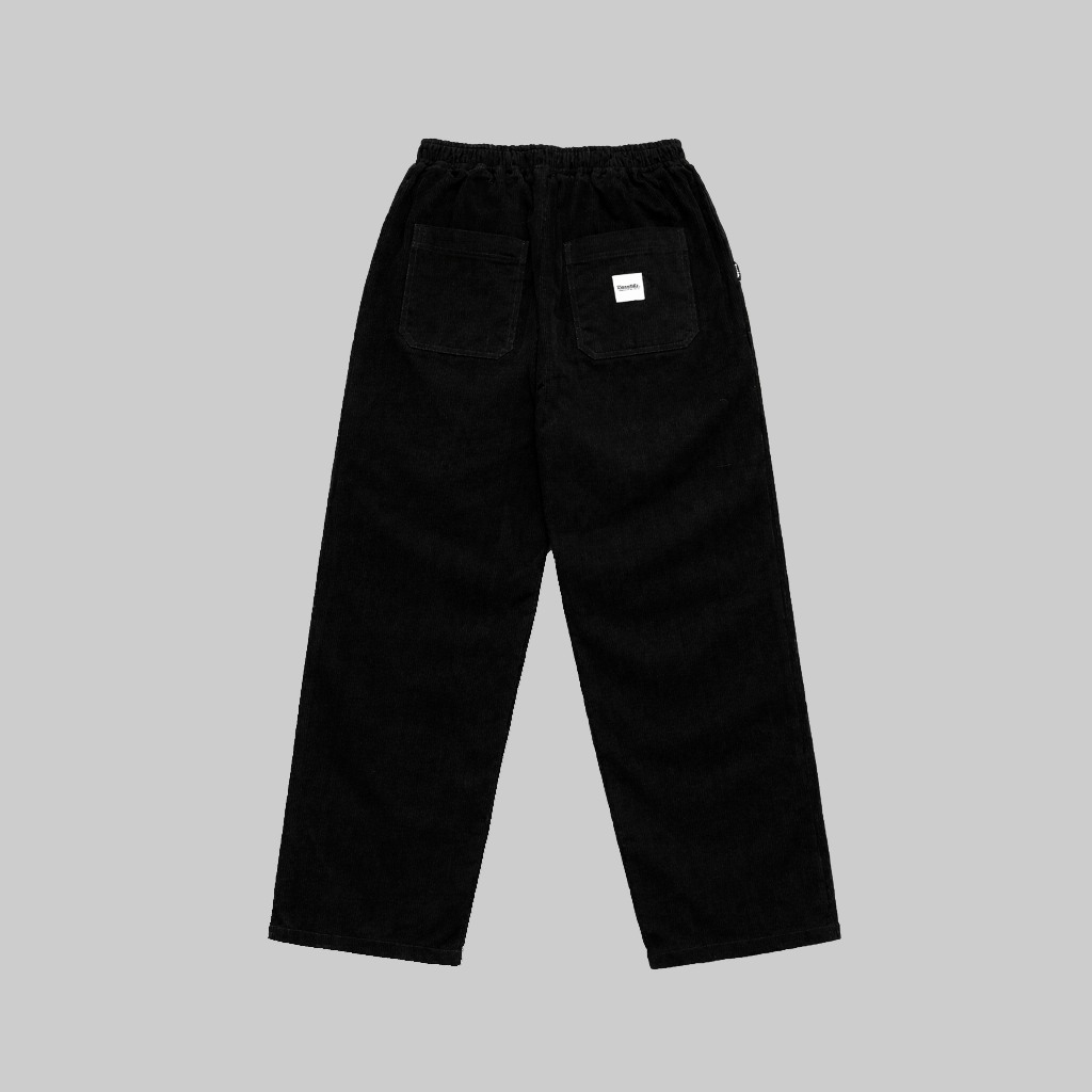 EMEFDI LONGPANT CORDUROY Code HURT BLACK - CELANA PANJANG BAGGY PANTS CORDUROY PANTS