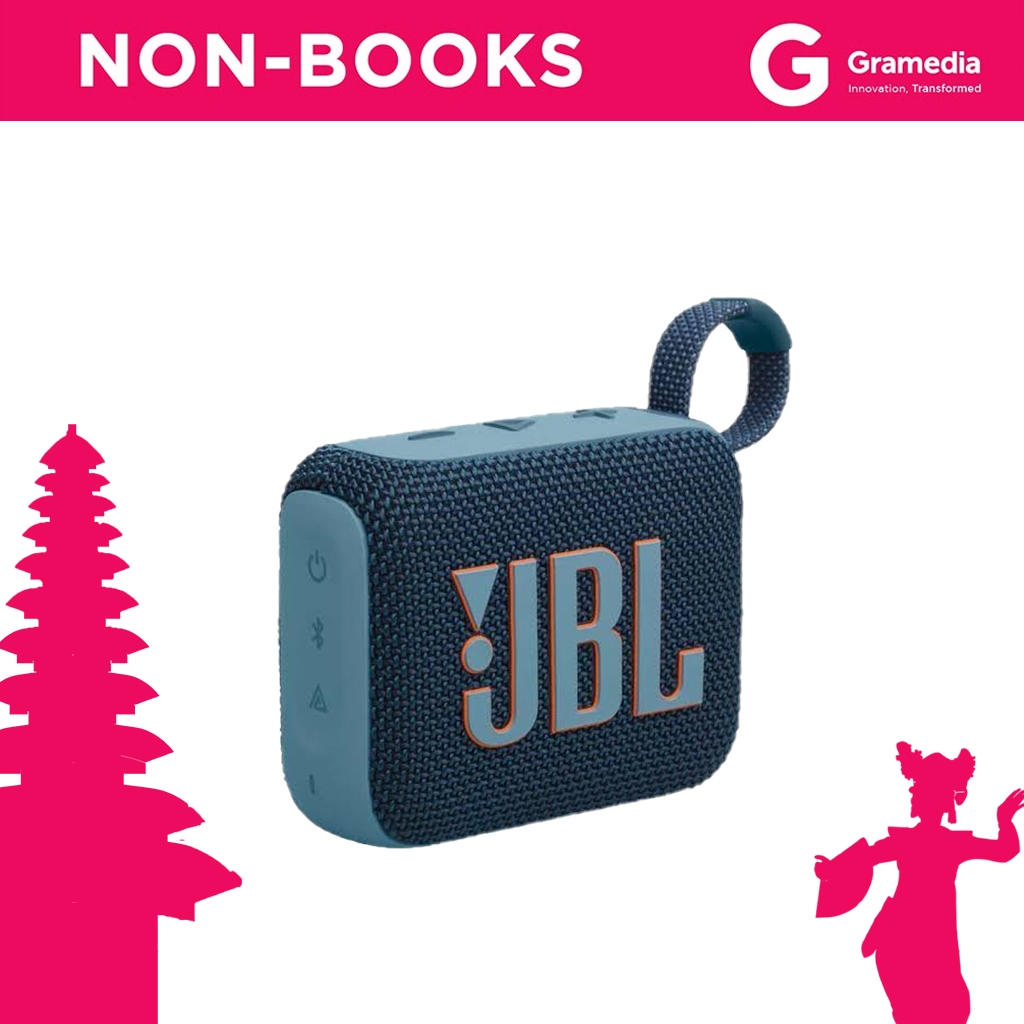 Gramedia Bali - JBL JBL GO 4 BLUE / SPEAKER JBL GO 4 BLUE