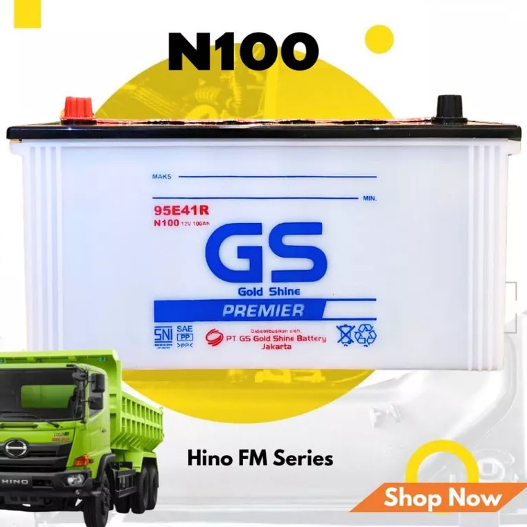 AKI N100 GS GOLD SHINE PREMIER 12V-100AH TRUK, BUS, DOZER, GRADER, EXCAVATOR, GENSET