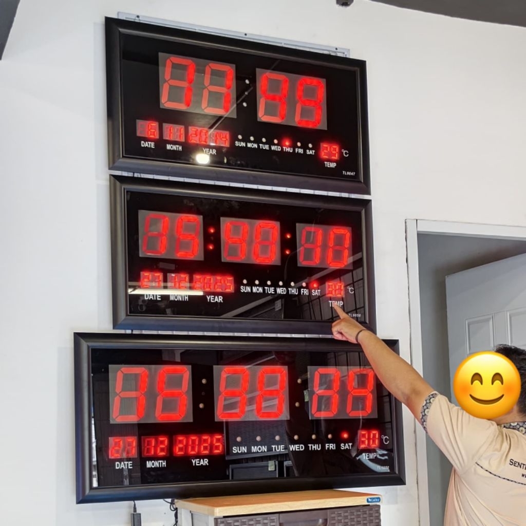 Jam Dinding Digital Besar Led Clock