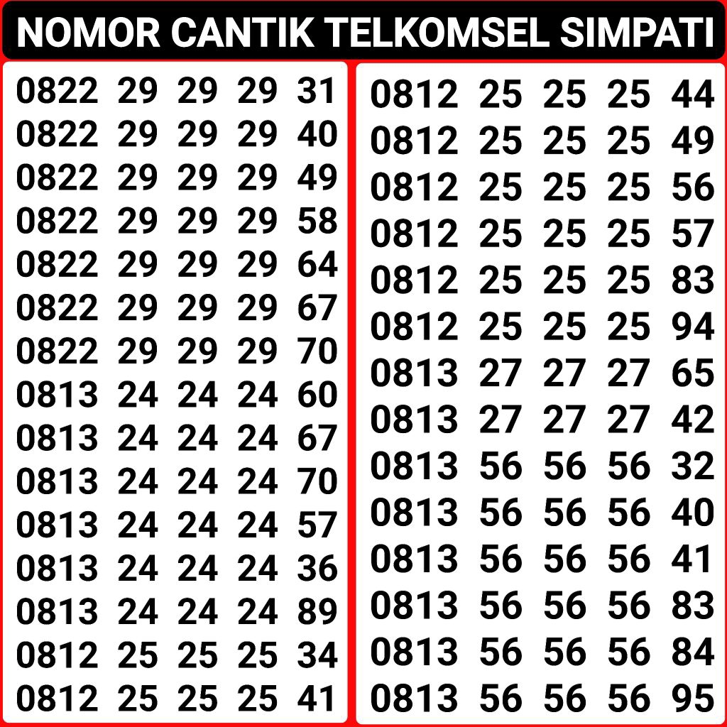 NOMOR CANTIK TELKOMSEL SIMPATI ABABAB