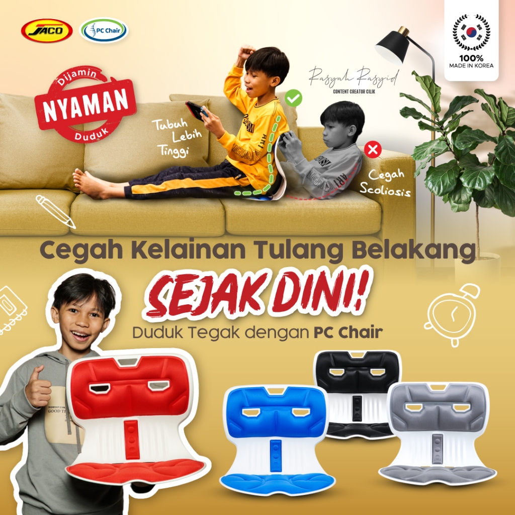 Jaco Posture Corrector (PC) Chair Kursi Penopang Postur Tubuh
