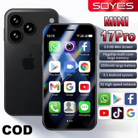SOYES XS15 17pro max mini Android 10.0 2GB+16GB Mini Smartphone 3.0 Inch Mini Phone 4G
