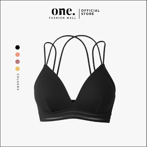 ONEFASHIONMALL BR081 Bikini Bra Wanita BH Busa Super Ringan Tanpa Kawat Tali Silang