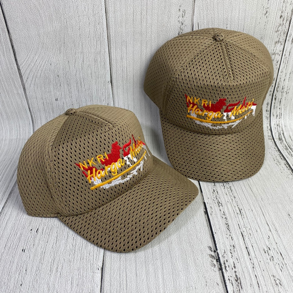 Topi NKRI DOUBLEMESH Topi Jaring NKRI HARGA MATI Tulisan Bordir Topi NKRI Pulau