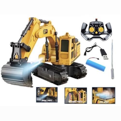 BERGARANSI Excavator RC Remot Control Construction Alat Berat Rc Excavator Alloy Besi 1026 6CH RC