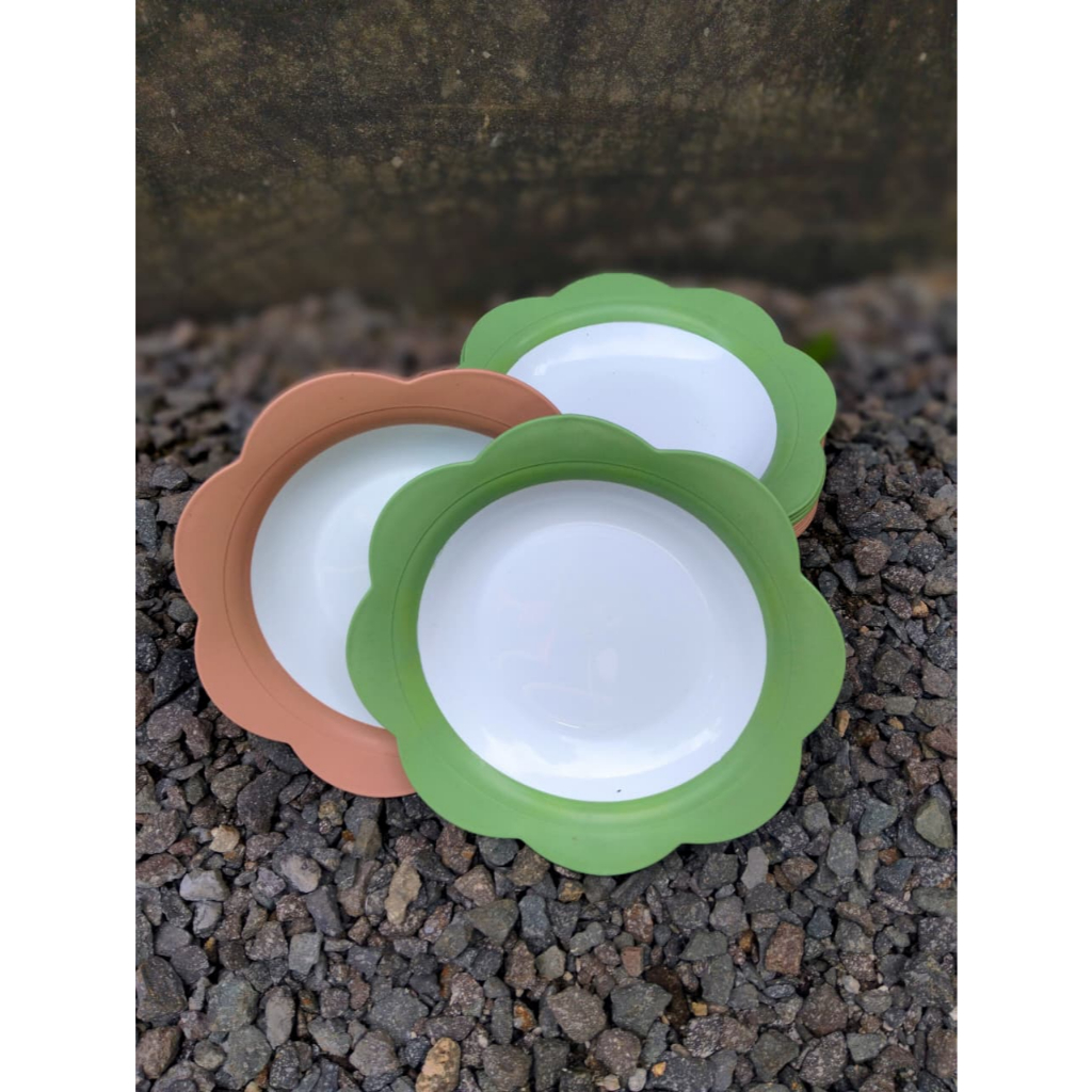 Piring Makan Plastik Pacific Bunga Piring Saji Piring Makan Serbaguna Piring Hajatan Piring Prasmana