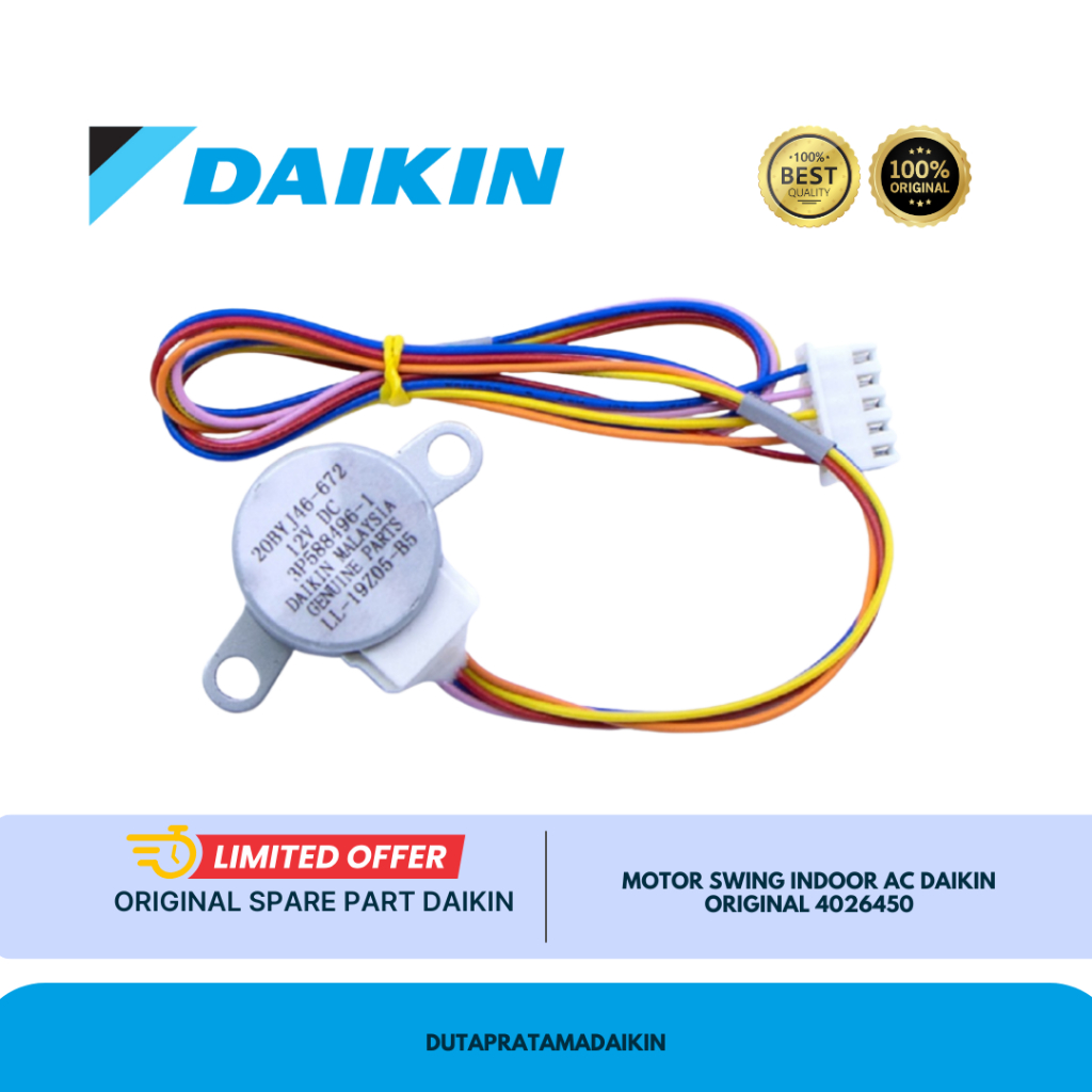 STEPPING MOTOR / MOTOR SWING INDOOR AC DAIKIN FTP15AV14 FTP15AV149 FTP25AV14 FTP25AV149 ORIGINAL 402