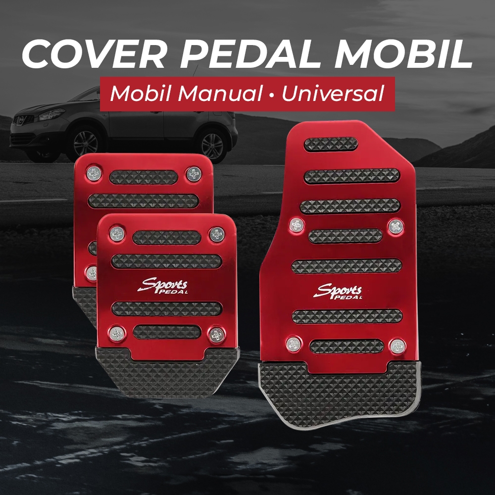 Cover Pelindung Pijakan Pedal Gas Rem Kopling Mobil Manual Bahan Aluminium Anti Slip Cover Pedal Man