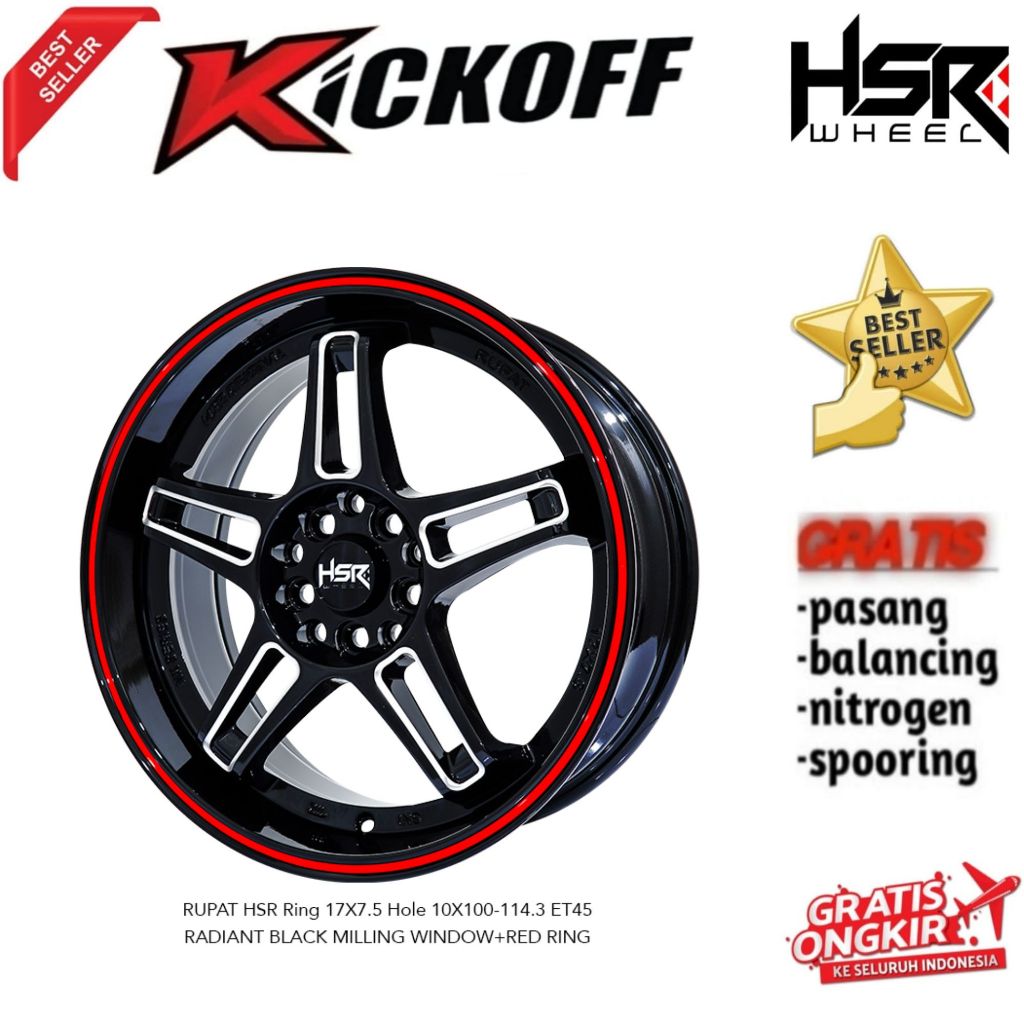 Velg Bintang HSR RUPAT Ring 17 Bisa Buat Ertiga Innova Lexus APV Dll