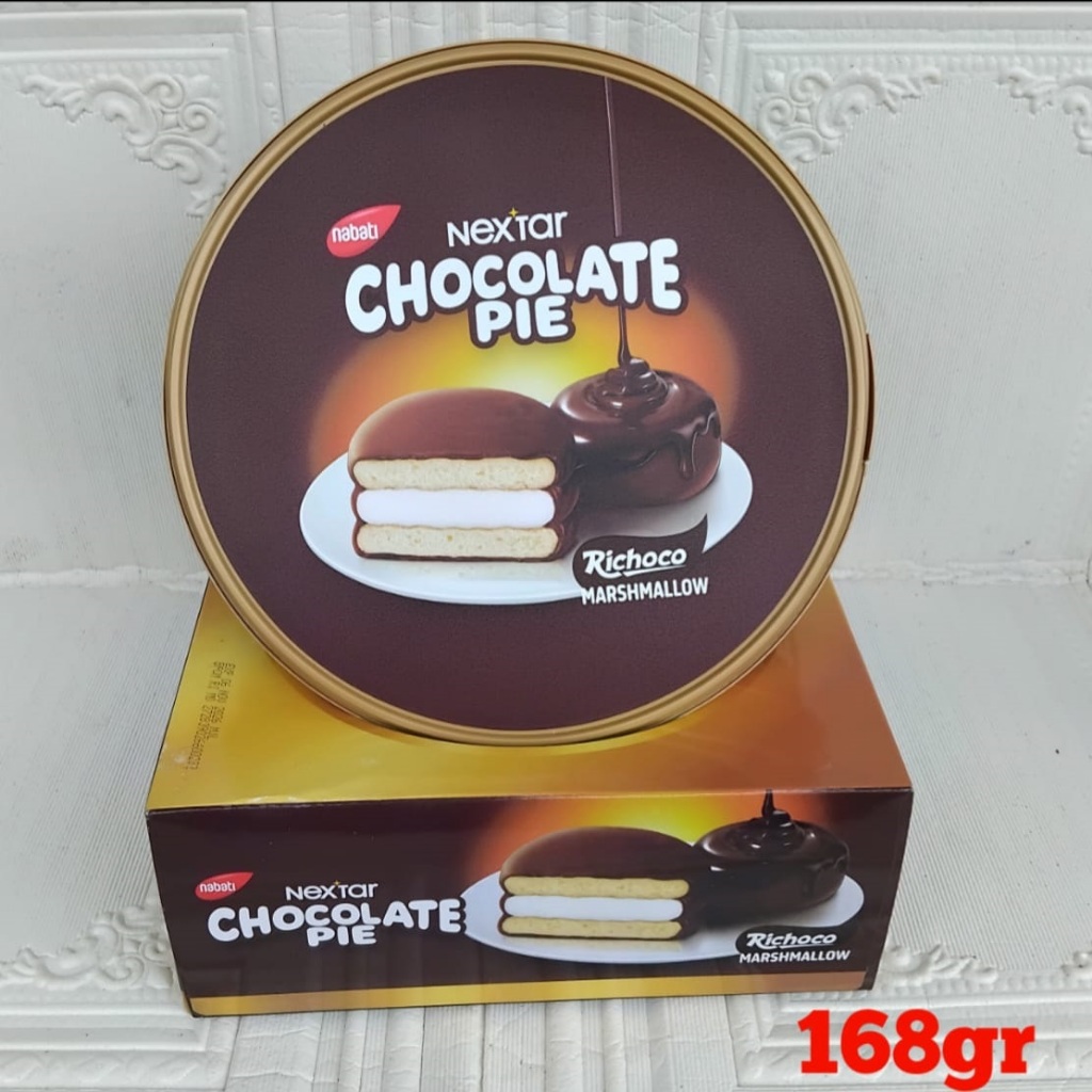 Nabati Nextar Chocolate Pie Marshmallow 168gr NabatiNextar Biskuit Coklat Piemarshmallow Kemasan Box