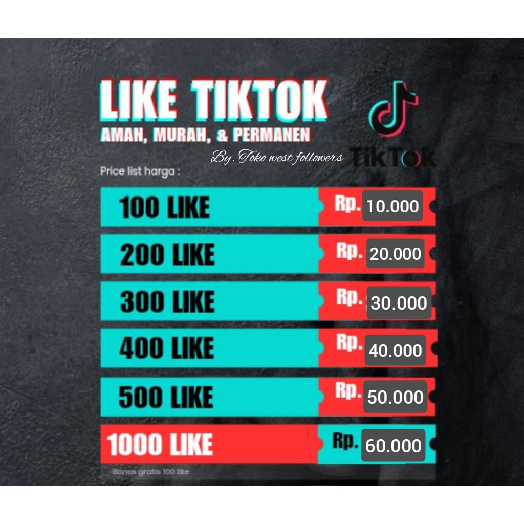 PROSES CEPAT AMANAH LIKE TIKTOK