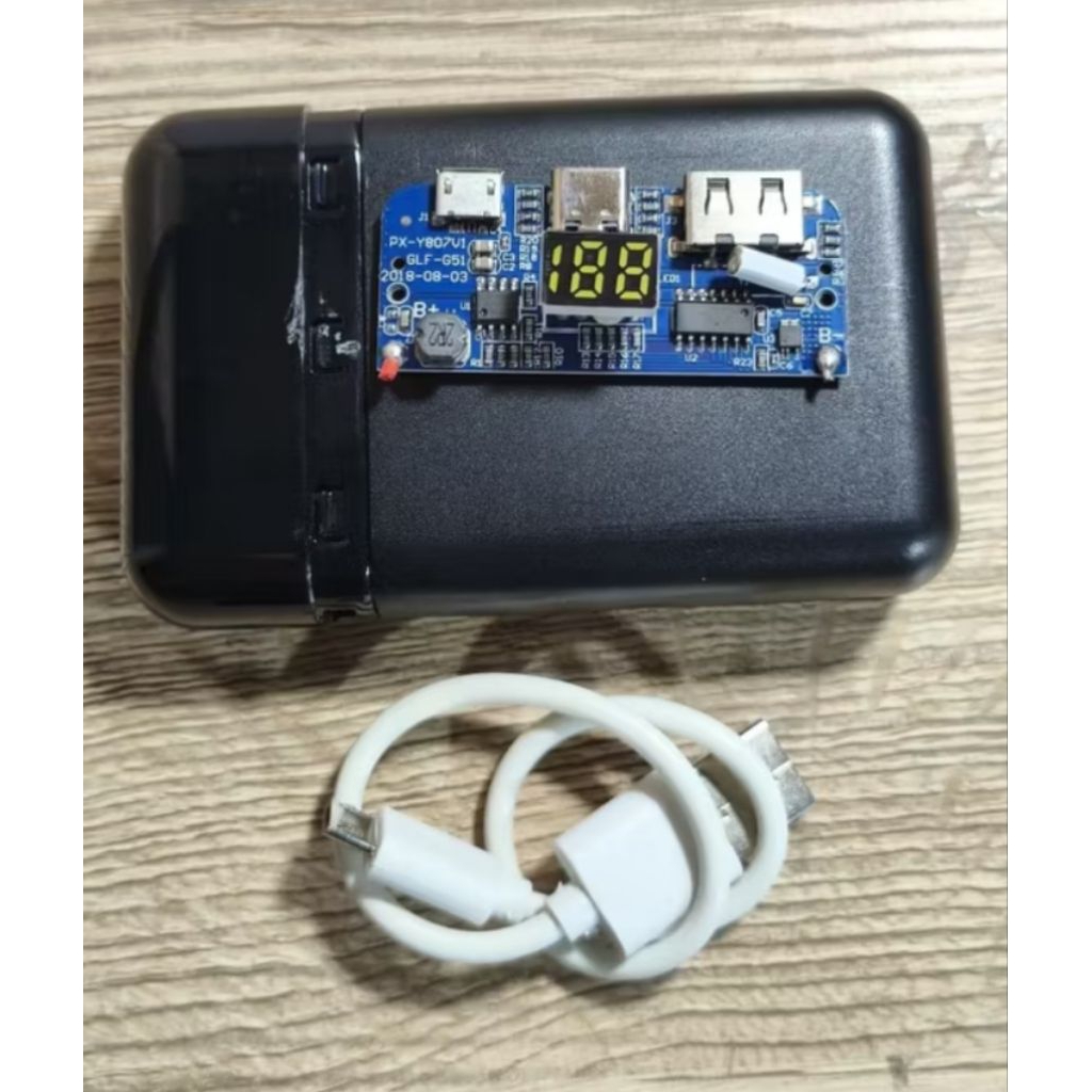 Grosir Modul Power Bank With LCD DIY 2 Slot USB 1A 2.1 KIT Powerbank