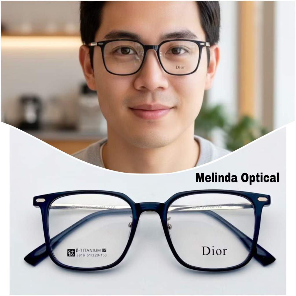 Frame Kacamata Pria Model Kotak Premium Bisa Minus/Clinder Lensa Antiradiasi,Photocromic,Blueray,Kac